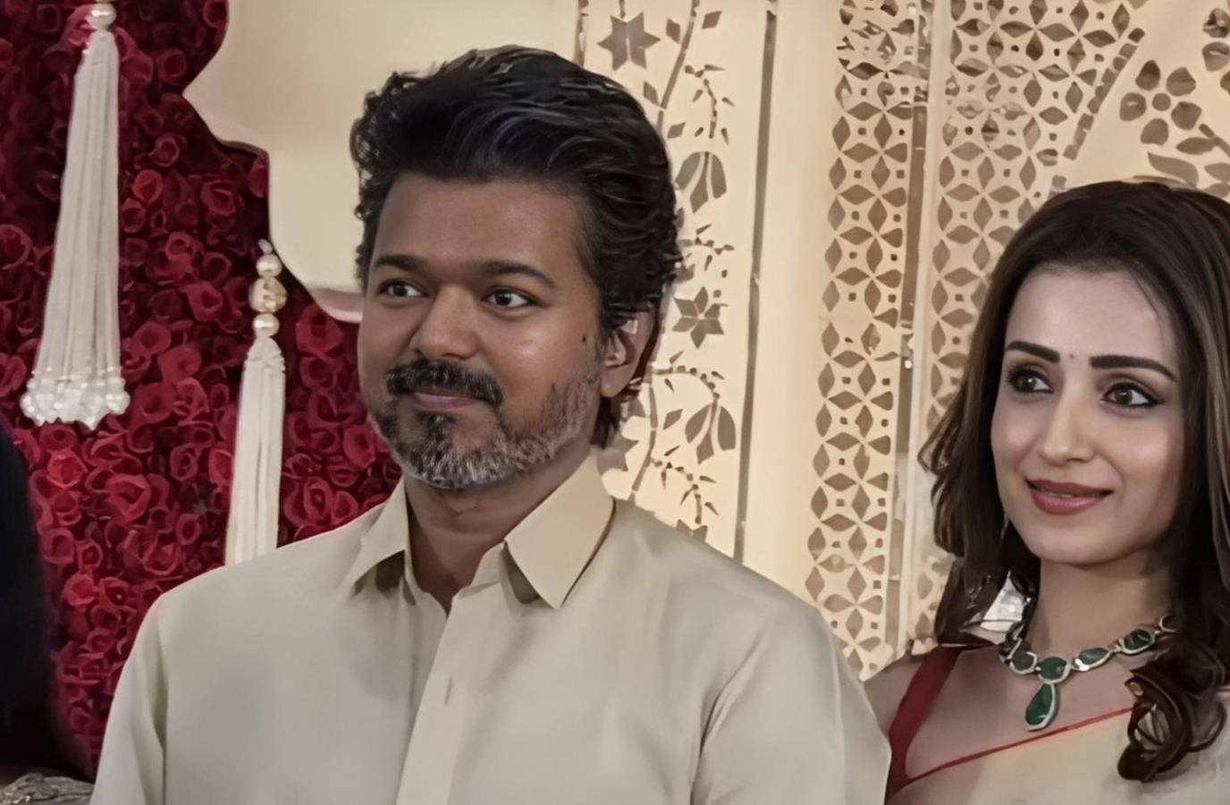 Vijay's Divorce Filing Ignored as He Parties with Trisha at Kalpathi Wedding