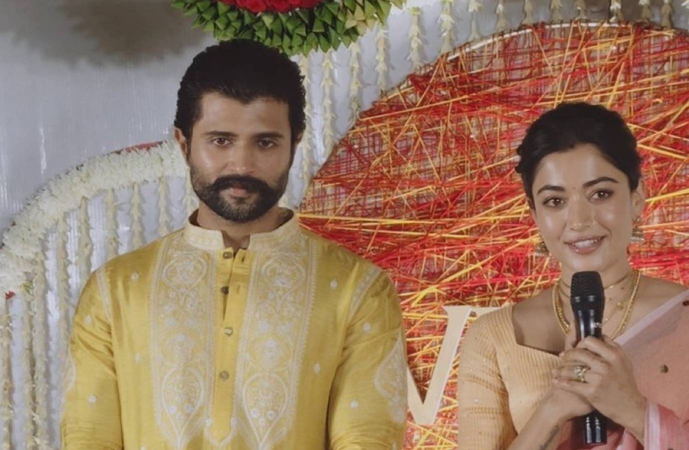 Vijay Deverakonda's Charming Words Leave Rashmika Mandanna Blushing at Meet-and-Greet