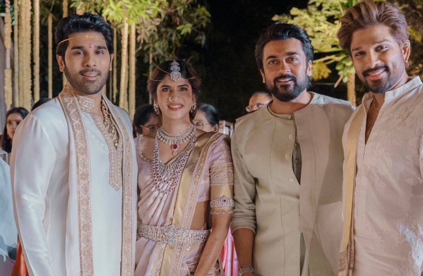 Telugu Stars Attend Star-Studded Wedding of Allu Sirish and Nayanika Reddy