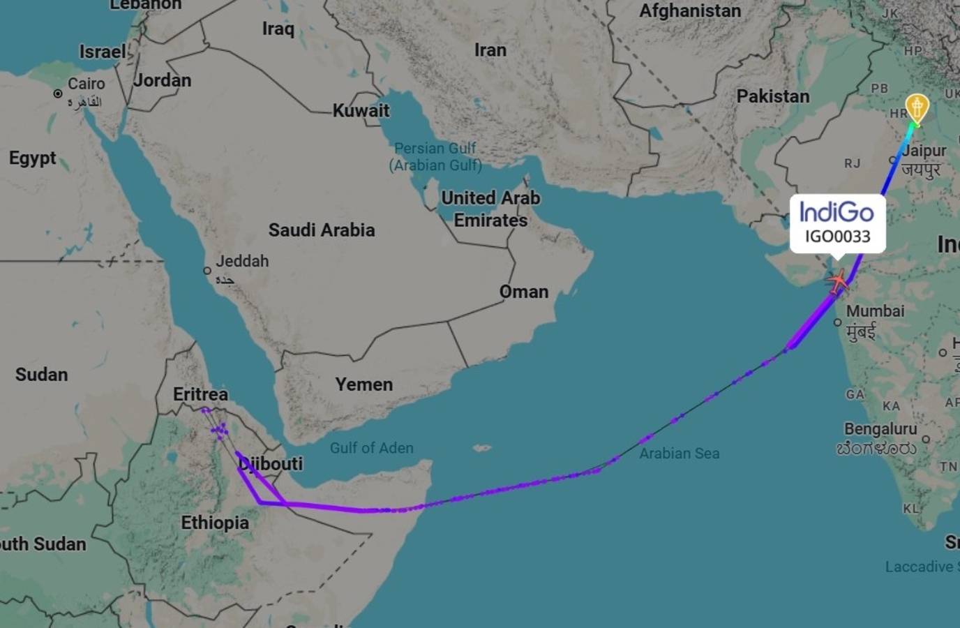 IndiGo Flight Makes Emergency U-Turn Over Africa Amid Middle East Tensions