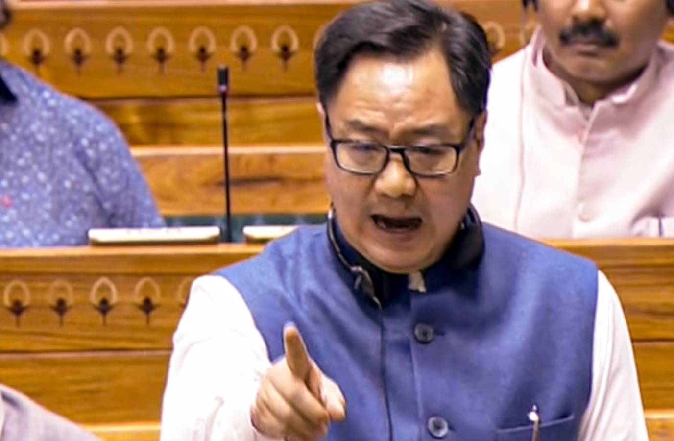 Rijiju Mocks Rahul Gandhi's 2018 Hug & Wink, Gets Priyanka's Retort in Lok Sabha