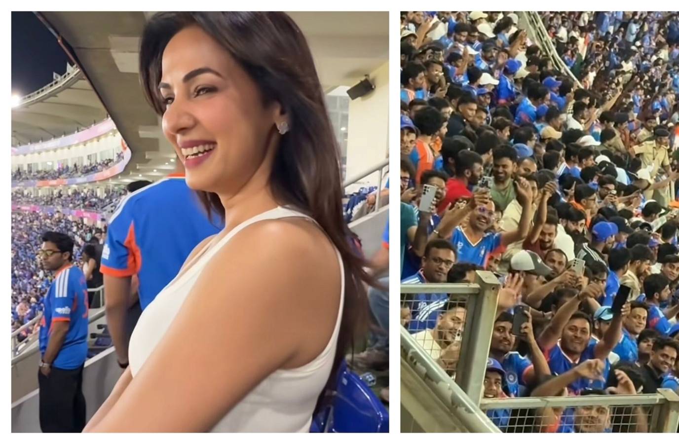Sonal Chauhan Gets Emotional as Fans Sing Her Hit Song at T20 World Cup