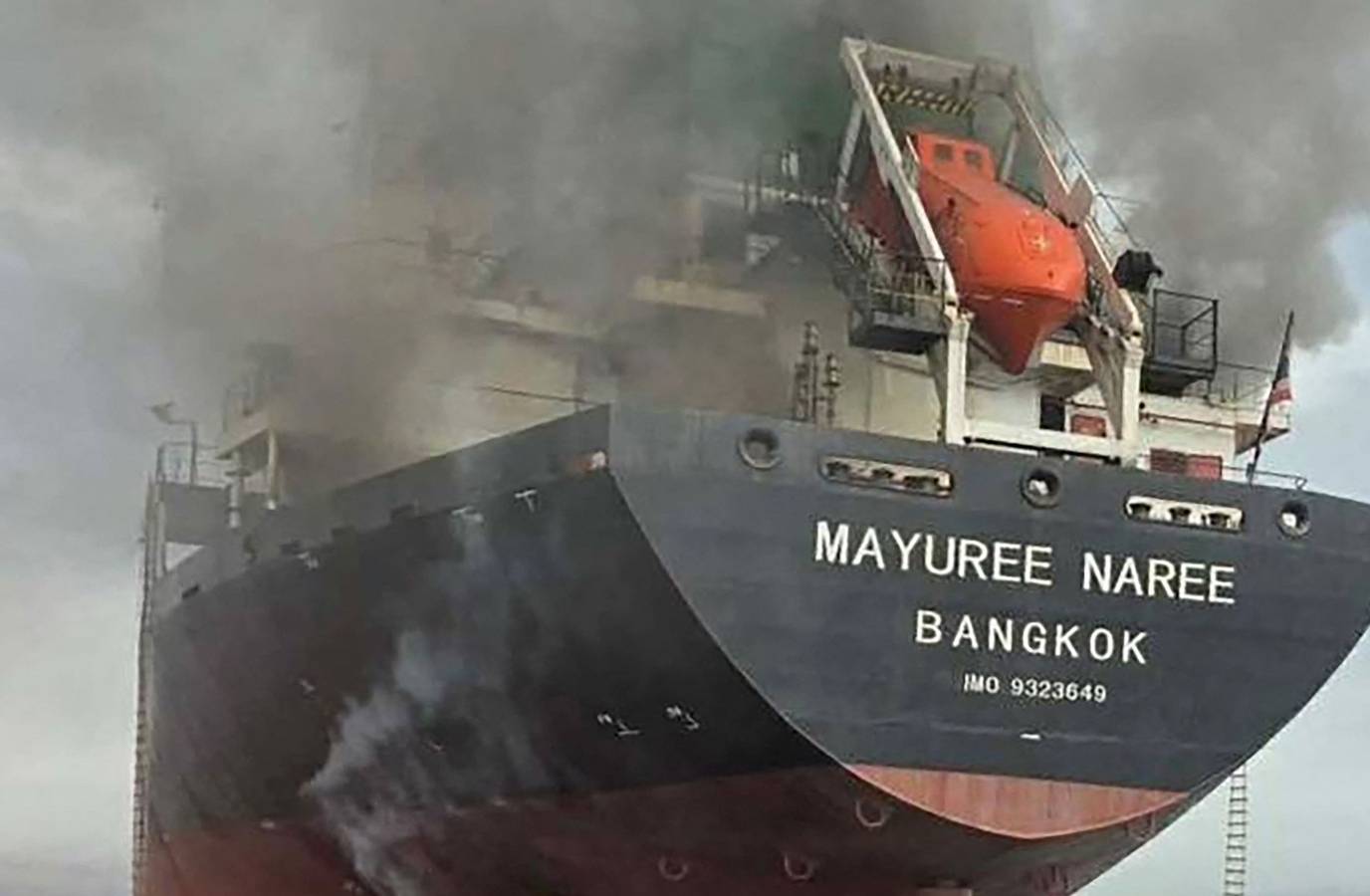 Thai Cargo Ship Engulfed in Flames After Iran's Attack in Strait of Hormuz