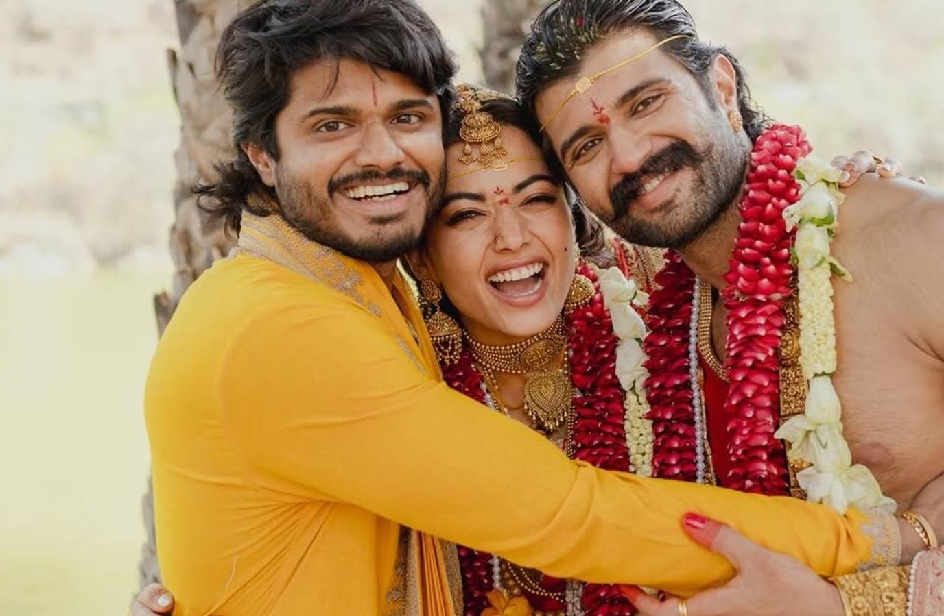 Anand Deverakonda Grooves with Brother Vijay and Wife Rashmika in Epic Video