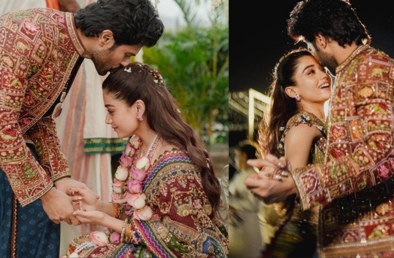 Vijay Deverakonda Kisses Rashmika Mandanna at Pre-Wedding Events