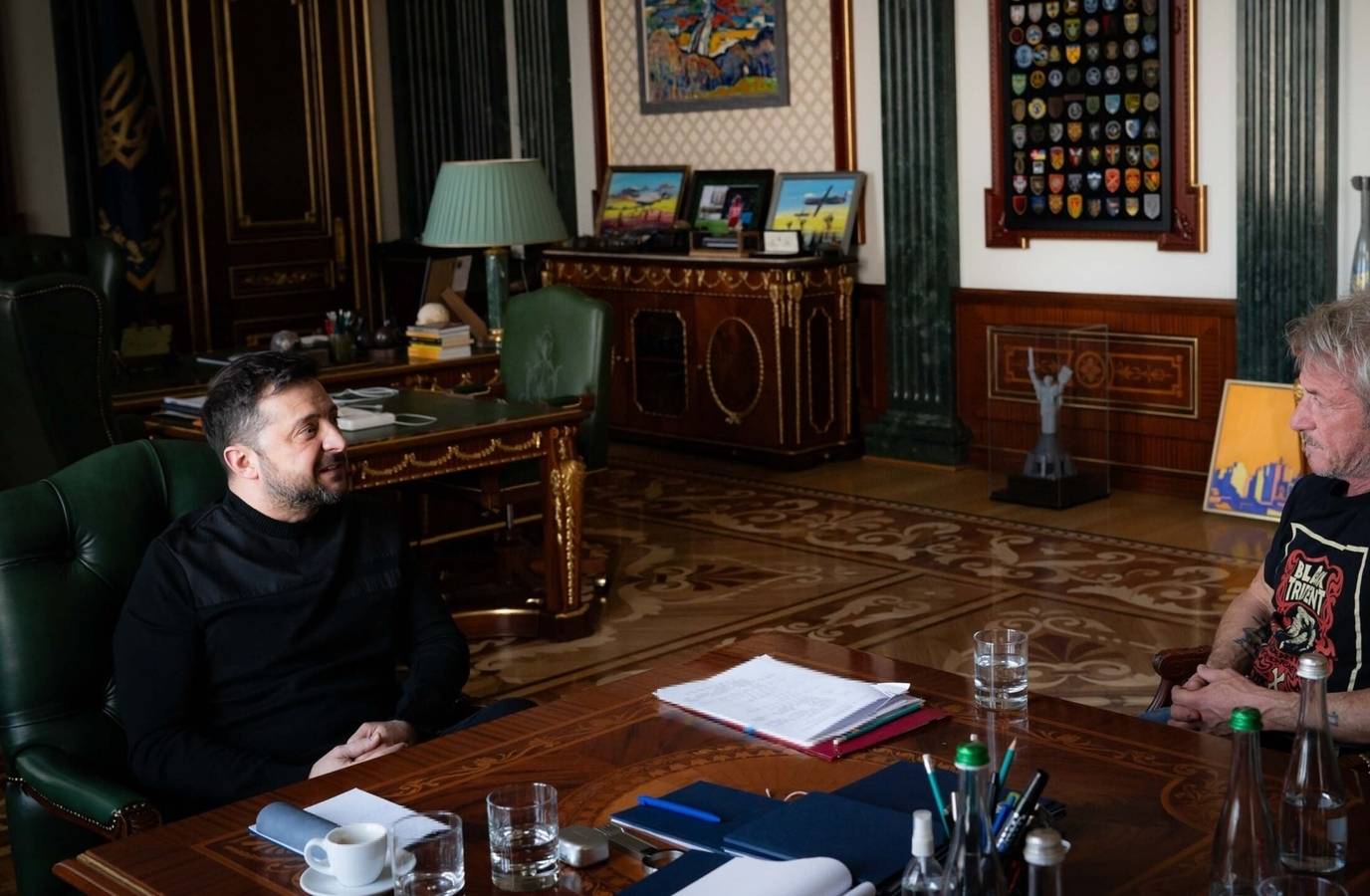 Sean Penn Chooses Ukraine Over Oscars, Meets Volodymyr Zelenskyy
