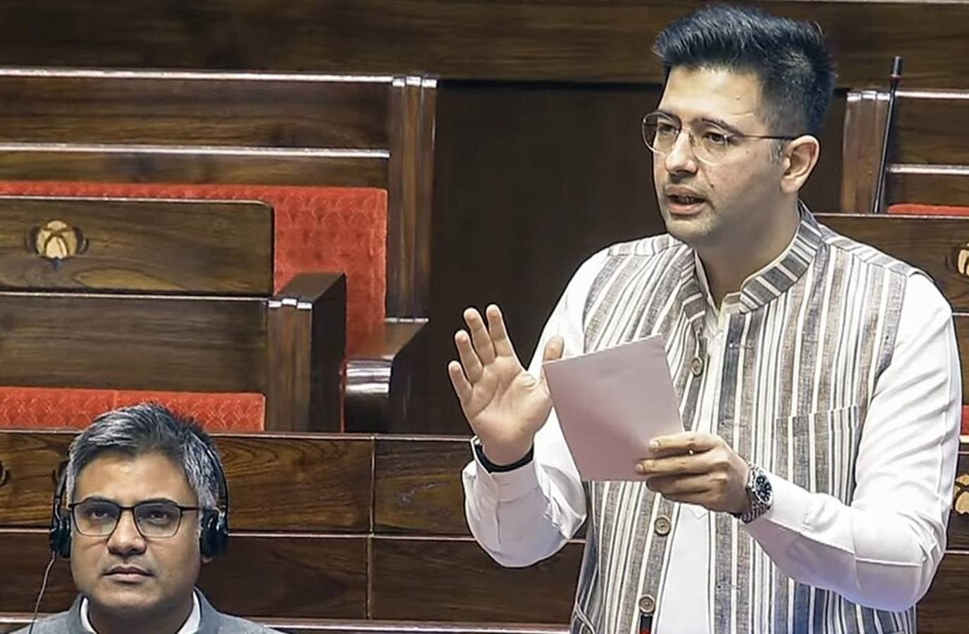 AAP MP Raghav Chadha Slams Misleading Fruit Juice Ads in Parliament