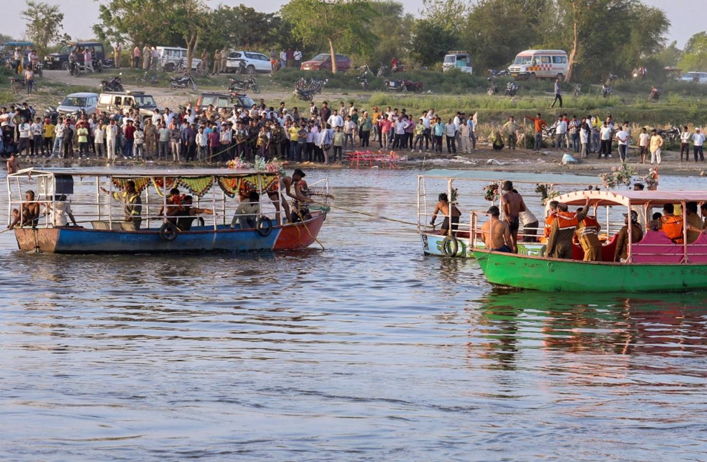 Radhe Radhe Chants Echo Before Vrindavan Boat Tragedy Kills 10