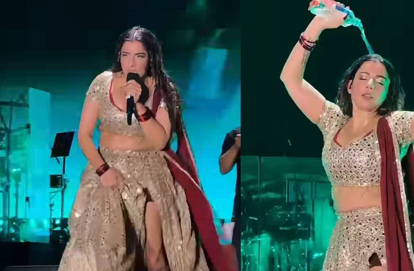 Jasmine Sandlas Faces Backlash for Lip-Syncing and Water Stunt at Concert