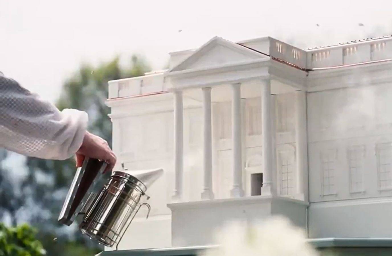 Melania Trump Unveils Beehive Replica of White House on South Lawn