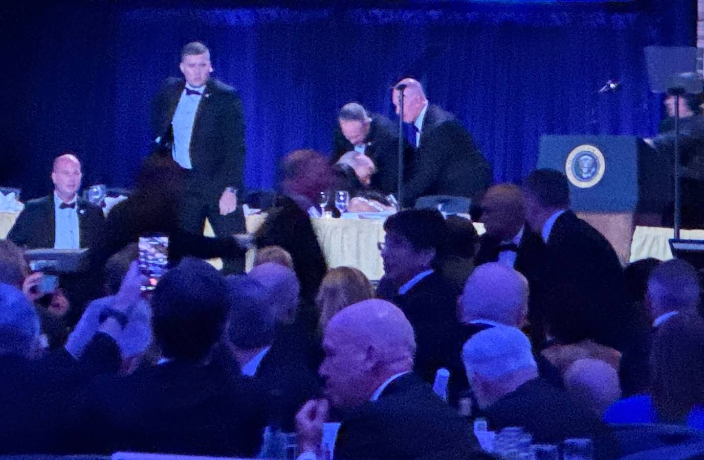 Trump Evacuated After Loud Bangs at White House Correspondents' Dinner