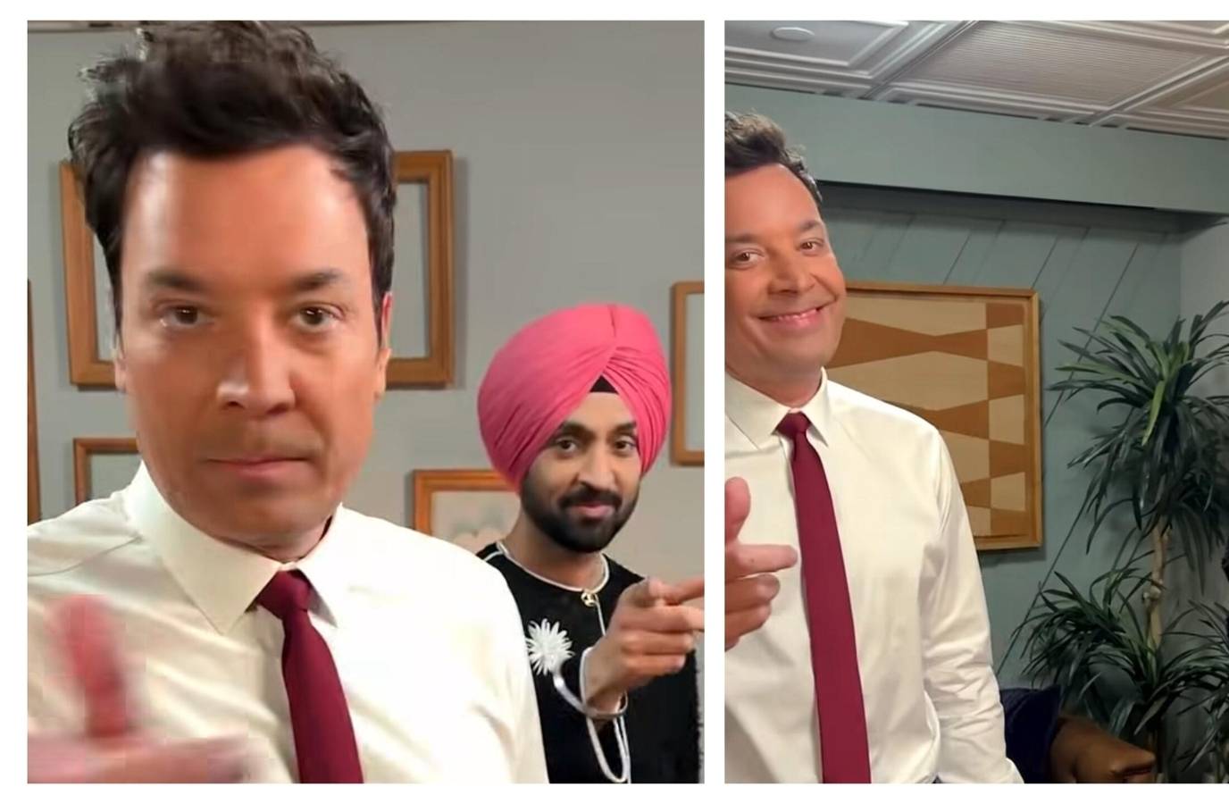 Diljit Dosanjh returns to Jimmy Fallon’s The Tonight Show; teaches Jimmy some Bhangra moves. Watch | Hindustan Times