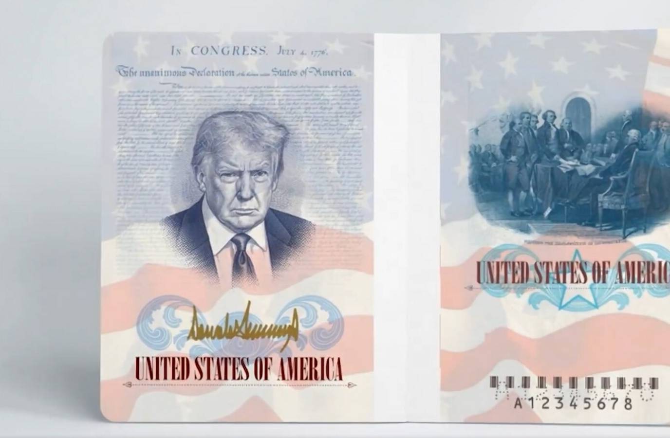 Trump's Portrait Featured on Limited Edition 'Patriot Passport' for US 250th Anniversary