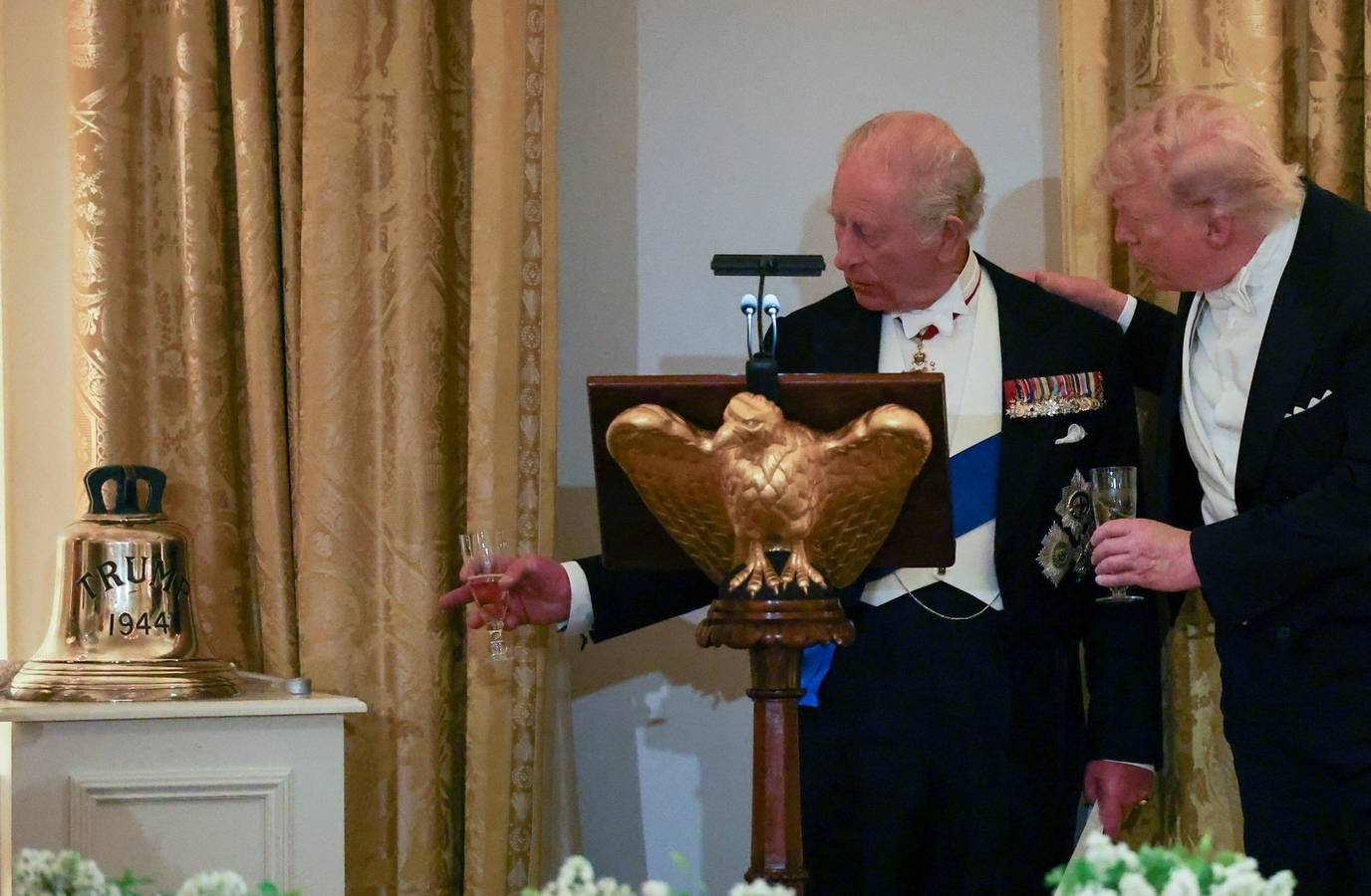 King Charles Gifts Trump WWII-Era HMS Trump Bell at Historic White House Dinner
