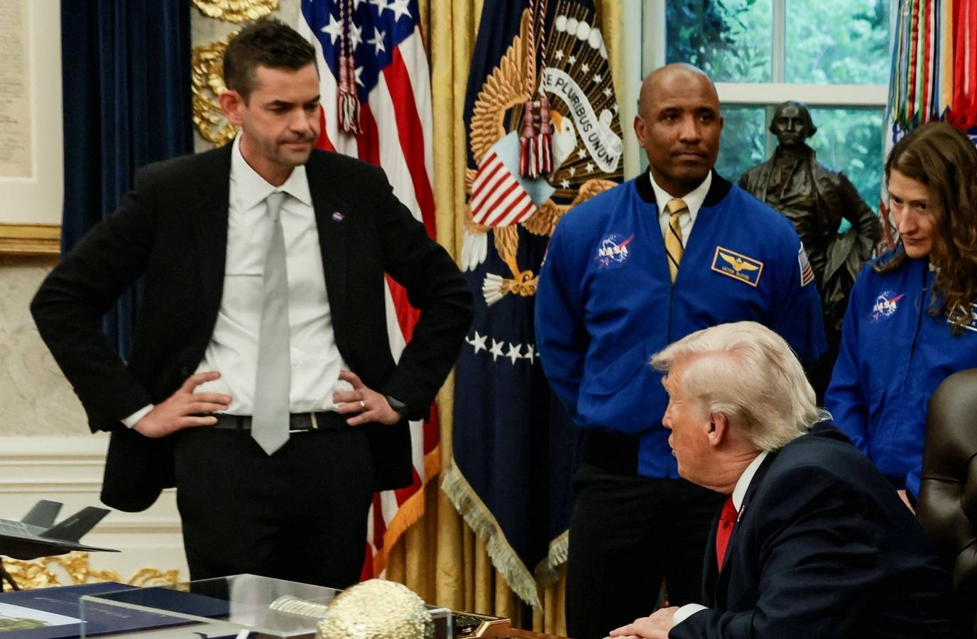 Trump Jokes About NASA Chief's 'Super Hearing' at White House Event