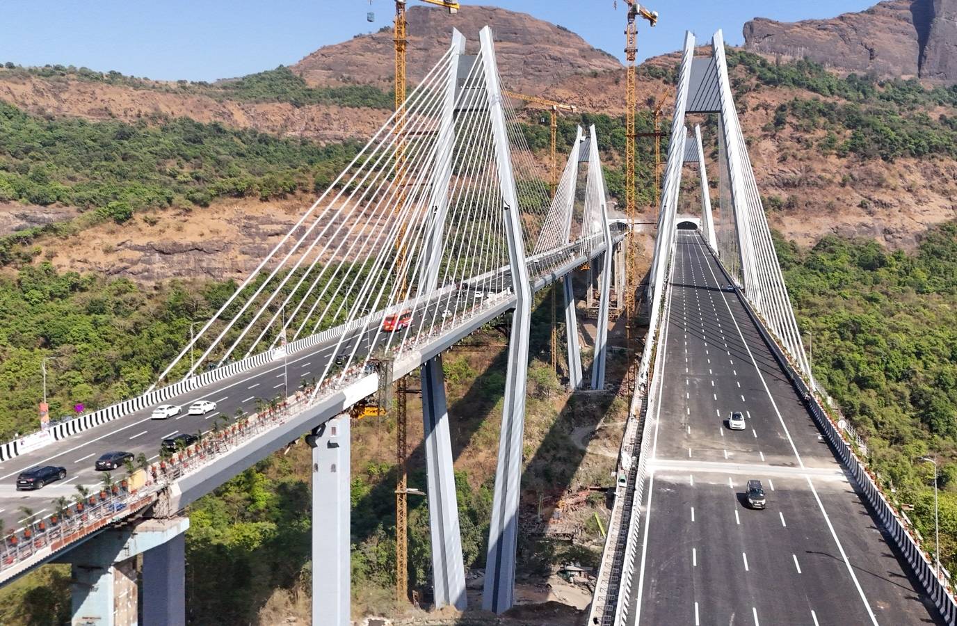 India Unveils World's Widest Road Tunnel, Tallest Cable-Stayed Bridge