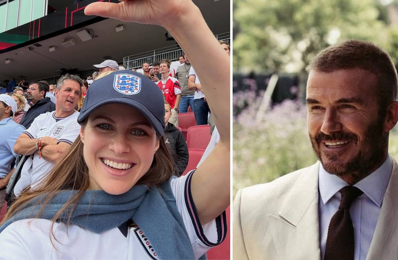 Alexandra Daddario's Epic Selfie Moment with David Beckham at England vs Ghana